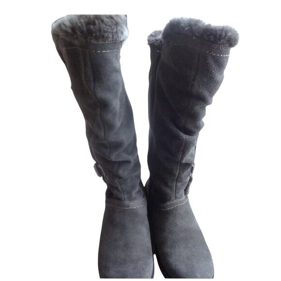 G.H.BASS Womens Wanda Winter Boots Gray Suede Fur Lined SZ 7.5 M Zipper Comfort - Picture 2 of 12